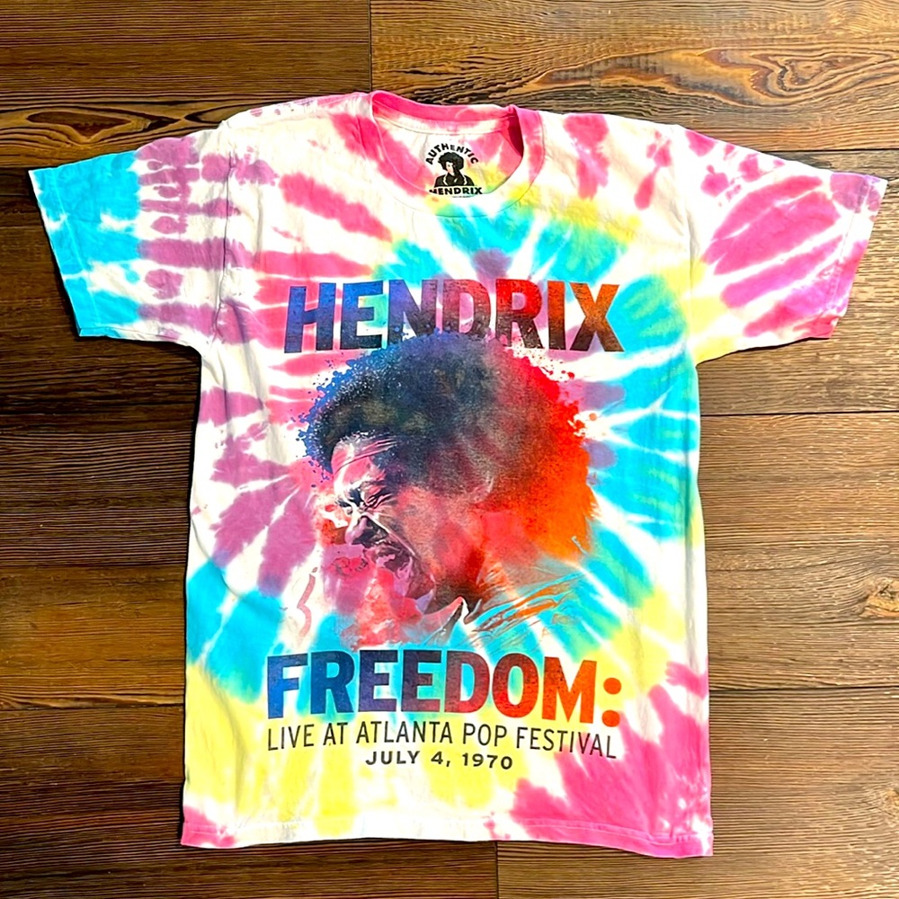 Authentic Jimi Hendrix Freedom Tie Dye Shirt